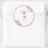 Tiny Dancer | Roze rode roos partij Ronde Sticker (Tas)