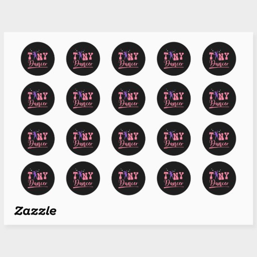 Tiny Dancer Schattigee Dans Kinder Dancing Workout Ronde Sticker (Vel)