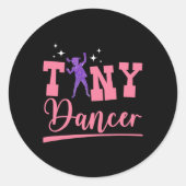 Tiny Dancer Schattigee Dans Kinder Dancing Workout Ronde Sticker (Voorkant)