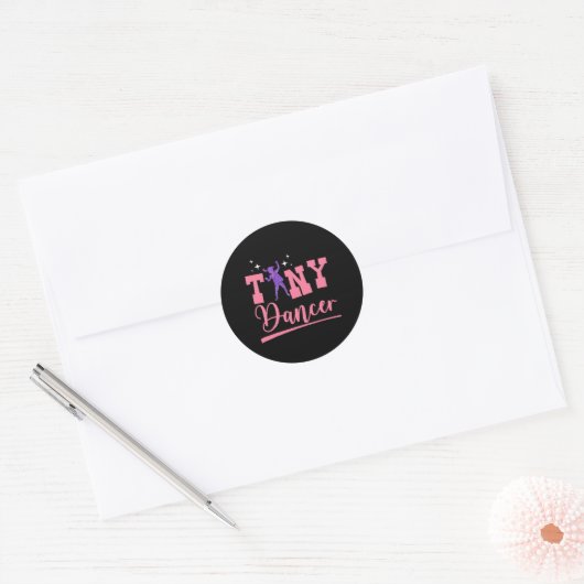 Tiny Dancer Schattigee Dans Kinder Dancing Workout Ronde Sticker (Envelop)