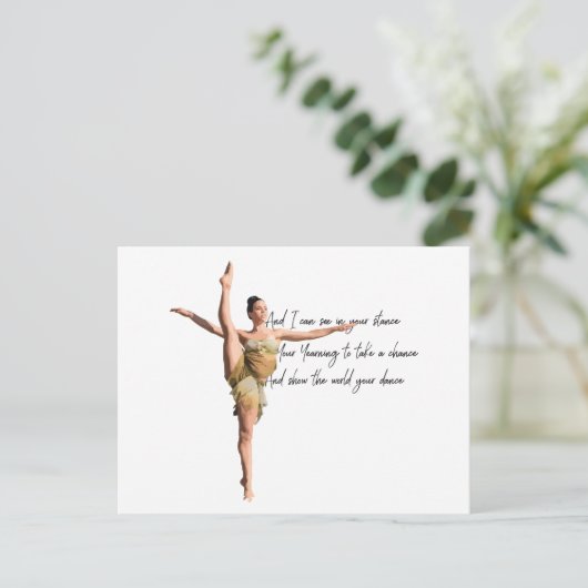 Tiny Dancer Series Green Briefkaart (Staand voorkant)