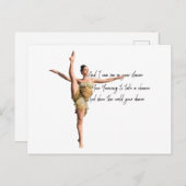 Tiny Dancer Series Green Briefkaart (Voorkant / Achterkant)