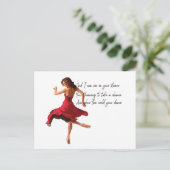 Tiny Dancer Series Red Briefkaart (Staand voorkant)