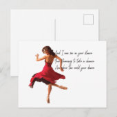 Tiny Dancer Series Red Briefkaart (Voorkant / Achterkant)