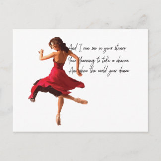 Tiny Dancer Series Red Briefkaart