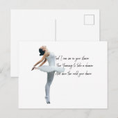 Tiny Dancer Series White Briefkaart (Voorkant / Achterkant)