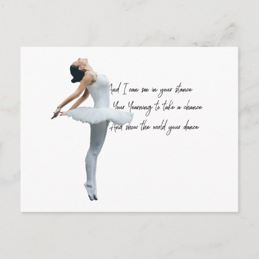 Tiny Dancer Series White Briefkaart (Voorkant)
