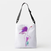 Tiny Dancer Waterverf Art Crossbody Bag Tas (Achterkant)