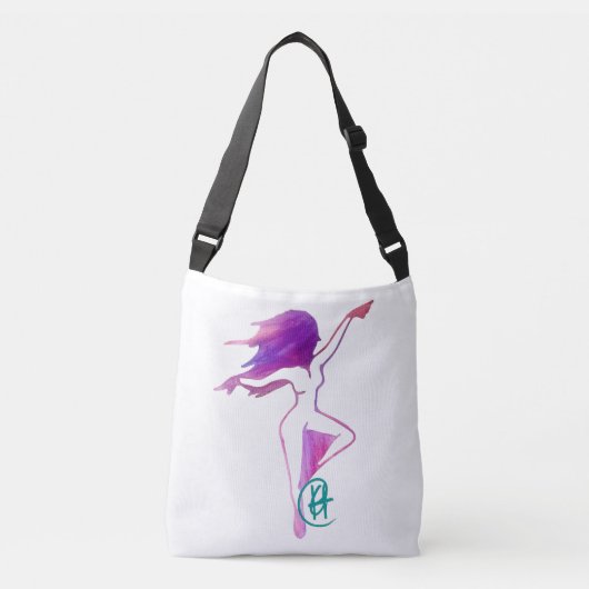 Tiny Dancer Waterverf Art Crossbody Bag Tas (Voorkant)