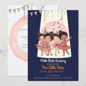 Tiny Dancers Uitnodiging voor Recital – Aangepaste (Voorkant / Achterkant)