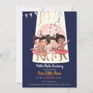 Tiny Dancers Uitnodiging voor Recital – Aangepaste