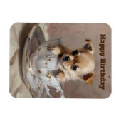 Tiny Delight: Chihuahua Puppy in een theekopje, Magneet (Horizontaal)