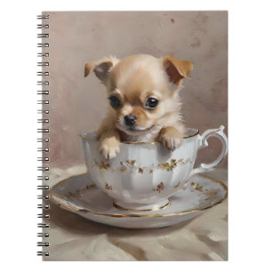 Tiny Delight: Chihuahua-puppy in een theekopje,  Notitieboek