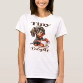 Tiny Delights-Koffie en teckel T-shirt (Voorkant)