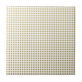 Tiny Diamonds Squares Gouden Geel Patroon Tegeltje (Voorkant)