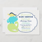 Tiny Dinos Dinosaur Baby shower Invite Kaart (Voorkant)