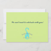 Tiny Dinos Dinosaur Baby shower Invite Kaart (Achterkant)