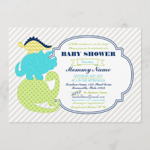 Tiny Dinos Dinosaur Baby shower Invite Kaart