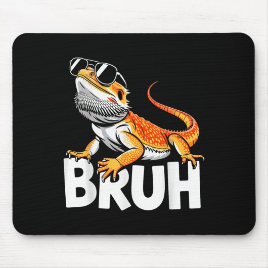 Tiny Dinosaur Bruh Bearded Dragon Lover Kerstmis Muismat (Voorkant)