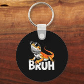 Tiny Dinosaur Bruh Bearded Dragon Lover Kerstmis Sleutelhanger (Voorkant)