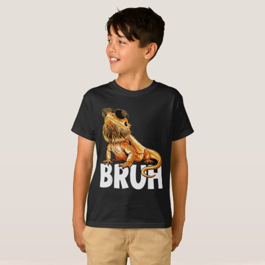 Tiny Dinosaur Bruh Bearded Dragon Lover  T-shirt (Voorkant volledig)