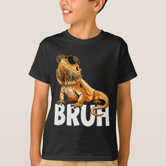 Tiny Dinosaur Bruh Bearded Dragon Lover T-shirt (Voorkant)