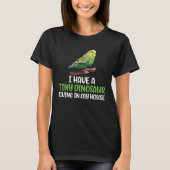 Tiny Dinosaur Budgie Owner Budgerigar Budgie Mom T-shirt (Voorkant)