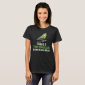 Tiny Dinosaur Budgie Owner Budgerigar Budgie Mom T-shirt (Voorkant volledig)