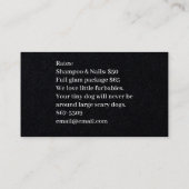 Tiny Dog Grooming Service Visitekaartje (Achterkant)