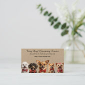 Tiny Dog Grooming Service Visitekaartje (Staand voorkant)
