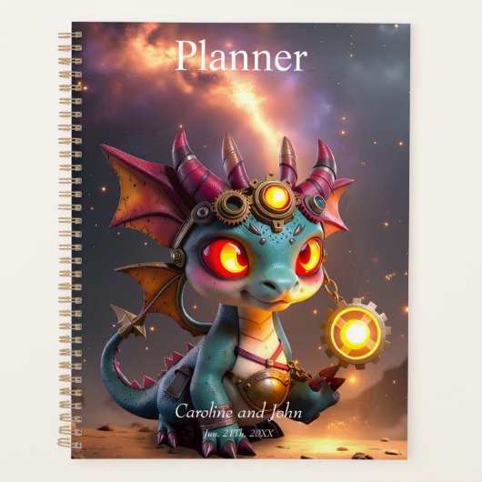 Tiny Dragon, Big Time Energy – The Ember Clockling Planner (Voorkant)