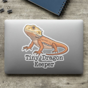 Tiny Dragon Keeper Bearded Dragon Sticker