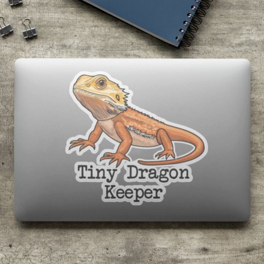 Tiny Dragon Keeper Bearded Dragon Sticker