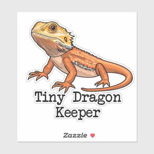 Tiny Dragon Keeper Bearded Dragon Sticker (Vel)