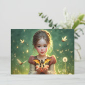 Tiny Dragon Keeper met Vlinders Kaart (Staand voorkant)