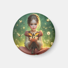 Tiny Dragon Keeper met Vlinders Magneet