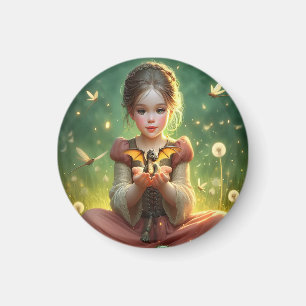 Tiny Dragon Keeper met Vlinders Magneet