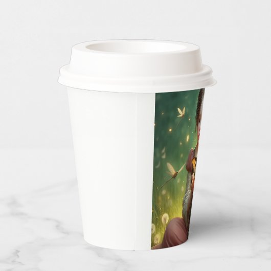 Tiny Dragon Keeper met Vlinders Papieren Bekers (Rechts)