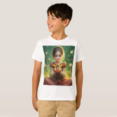 Tiny Dragon Keeper met Vlinders T-shirt (Voorkant volledig)