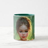 Tiny Dragon Keeper met Vlinders Tweekleurige Koffiemok (Center)