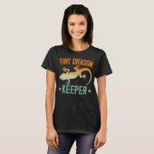 Tiny Dragon Keeper Reptiel Luipaard Gecko Lizard T-shirt (Voorkant volledig)