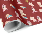 Tiny Dreams Day diep rood Cadeaupapier (Rol Hoek)