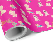 Tiny Dreams Day hete roze Cadeaupapier (Rol Hoek)