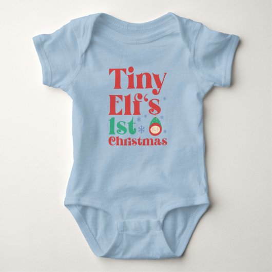 Tiny Elf's eerste kerstdag Romper (Voorkant)