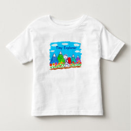 Tiny Explorer Stick Figure Hiking Illustration Kinder Shirts