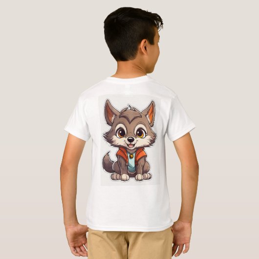 "Tiny Fangs: Schattig weerwolf T-shirt" T-shirt (Achterkant volledig)