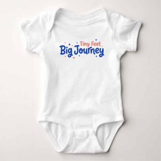 Tiny Feet Big Journey Romper (Voorkant)