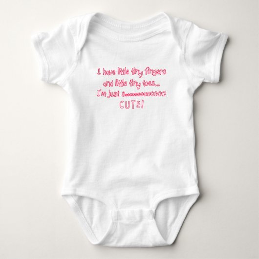 Tiny Fingers Baby Girl Zo Schattige Romper (Voorkant)