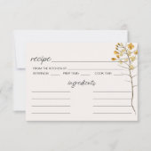  tiny Floral Bloom Wedding Recipe Kaart Notitiekaartje (Voorkant)