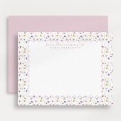 Tiny Floral Scalloped Nursery Note Card Kaart